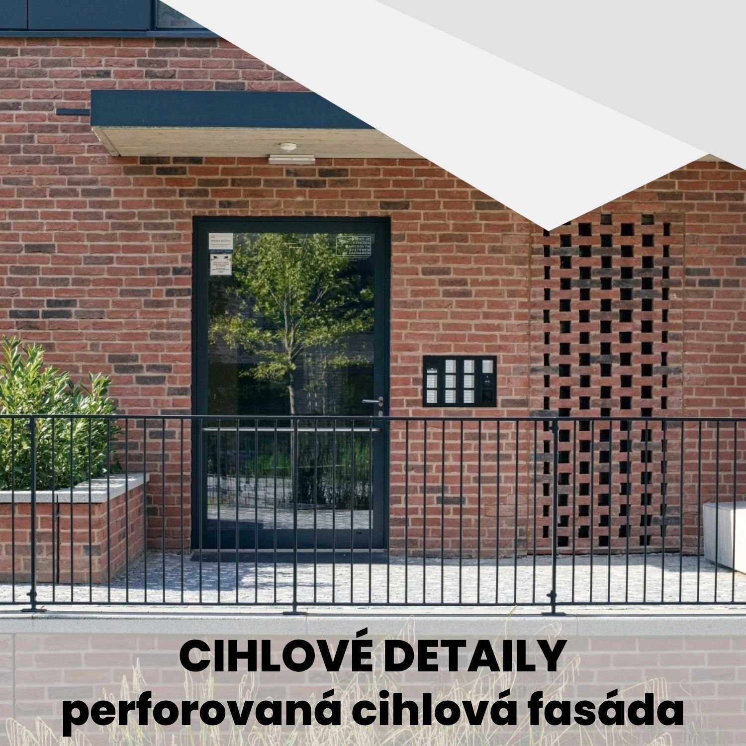 Cihlové detaily: perforovaná cihlová fasáda